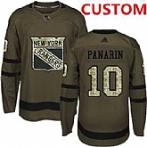 Men's New York Rangers Custom Green Salute to Service Stitched Hockey Jersey,baseball caps,new era cap wholesale,wholesale hats